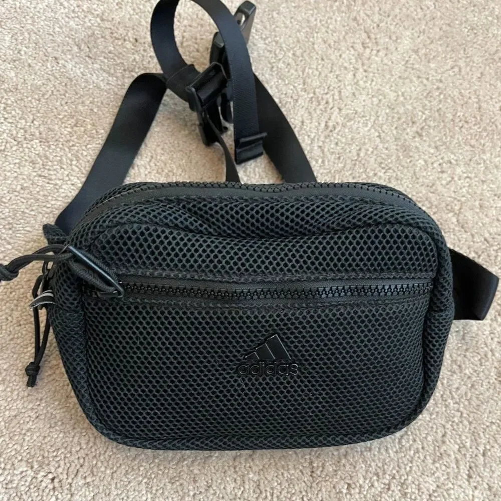 Adidas Air-mesh Waist Pack Fanny Pack Belt Bag Crossbody Core Black